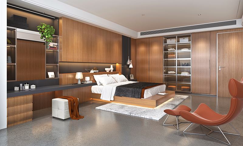 bedroom buit in cabinet