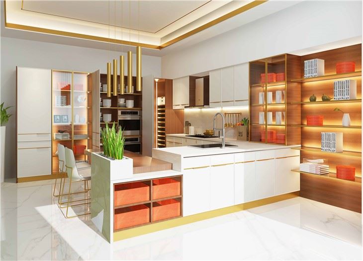Cabinet Cegin Bwrdd PVC