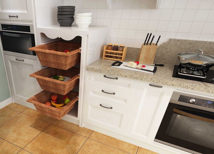 PVC Coated Kitchen Cabinet